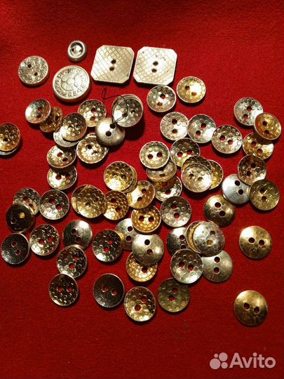 Пуговицы, винтаж, металл