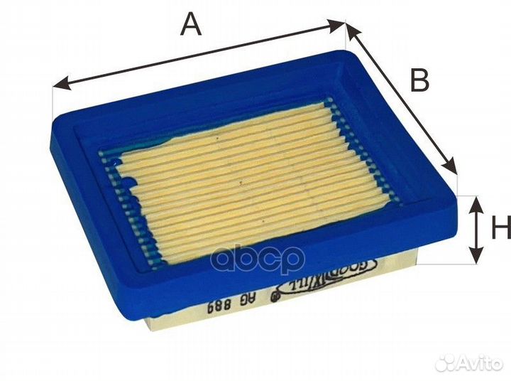Фильтр воздушный AG889 AG889 Goodwill