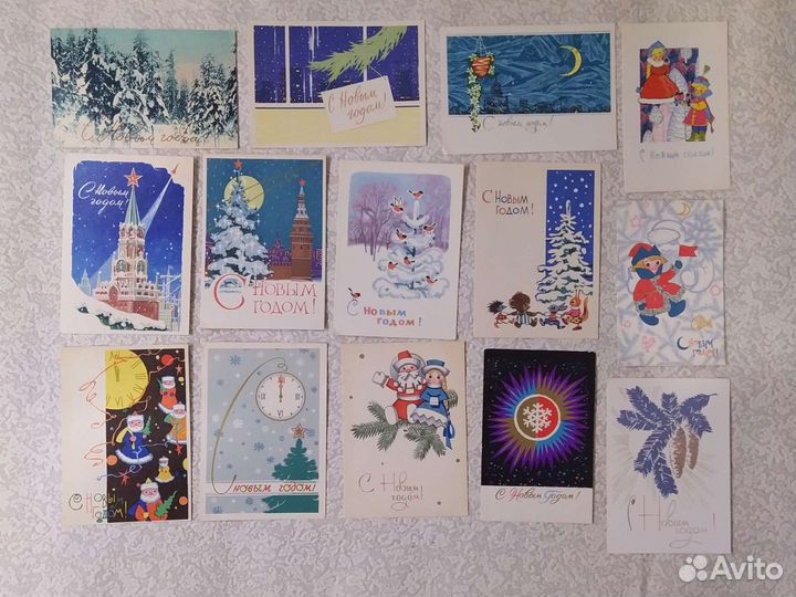 Открытки СССР 8 марта, Новый год, День рождения