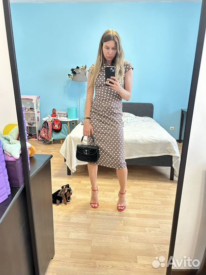 Платье в горошек 38/40 xs