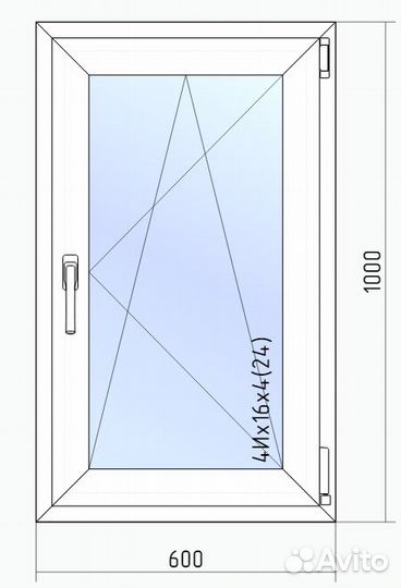 Окно пвх 600*900