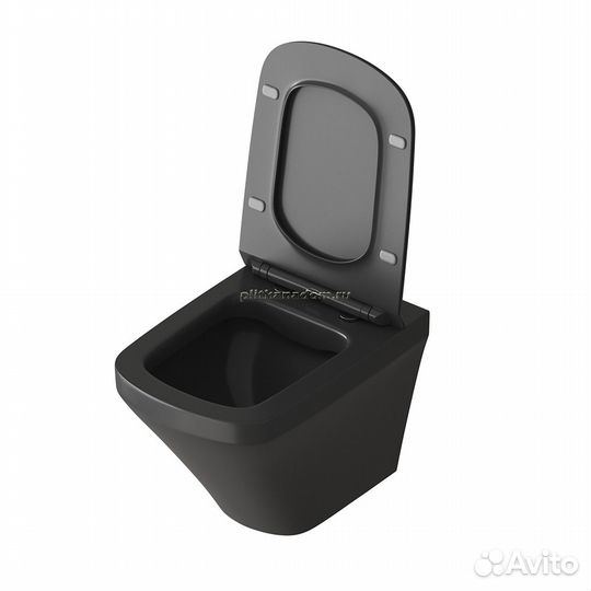 Унитаз Grossman GR-4440BMS подвесной черный матовый, безободковый