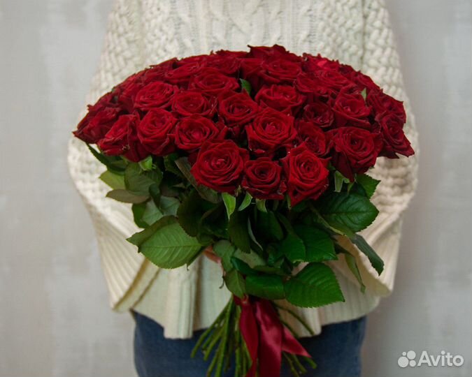 Розы красные 51 шт., 101 шт., 151 шт