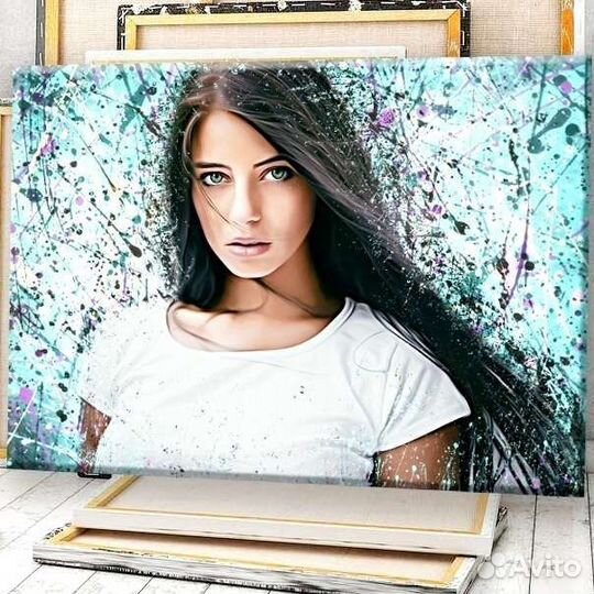 Портрет по фото на холсте, картины на холсте, печа