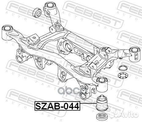 Сайлентблок подрамника перед szab-044 suzuk