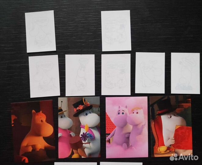 Наклейки Тату Муми Тролль