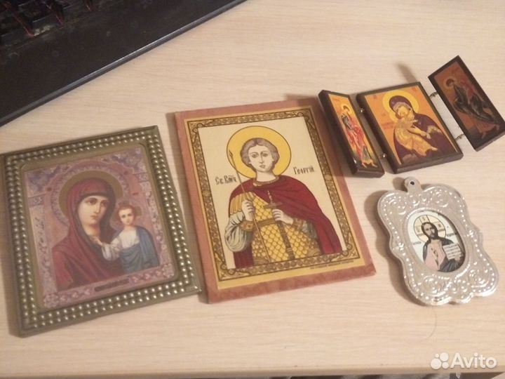 Иконы - 4 штуки (Святой Георгий)