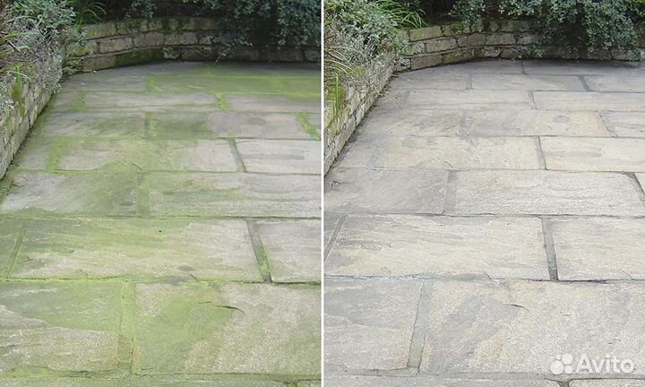 Мойка придомовой территории и фасадов