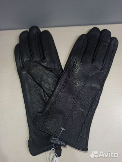 Перчатки женские кожаные