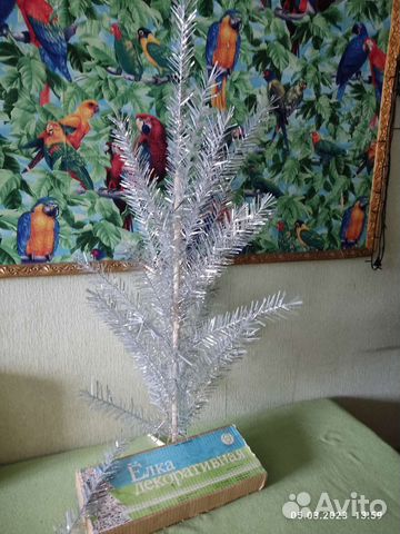 Елка искусственная серебристая СССР