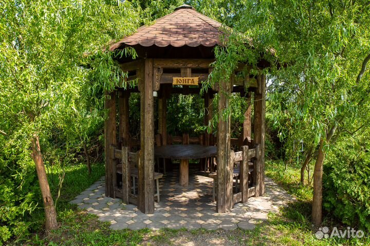 Бассейн, беседки, домик, рыбалка