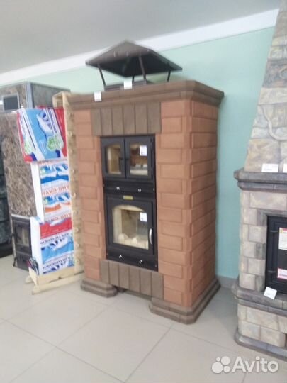 Печькамин с духовкой Каминопечь Отопление коттеджа