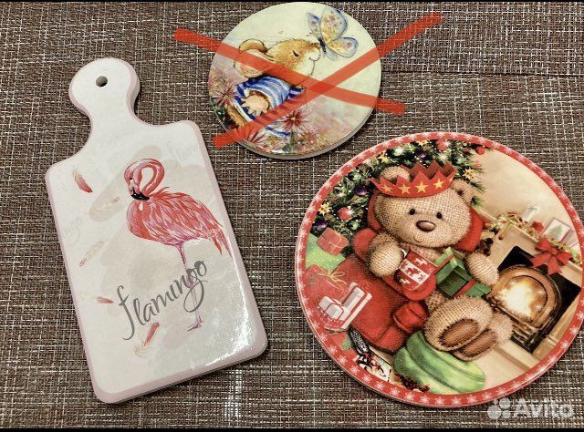 Подставки под горячее и доска сувенирная