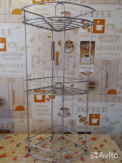 Угловая полка для ванной