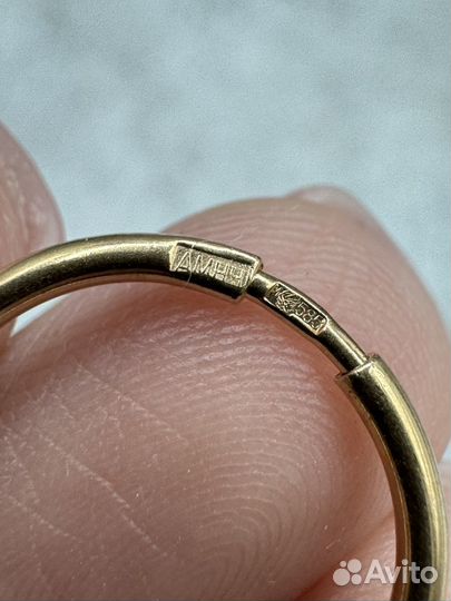 Золотые серьги конго кольца