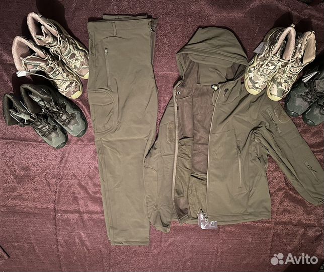 Костюм softshell+ кроссовки лова ботинки lowa