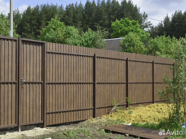 Заборы \ Калитки металлические с установкой 3м