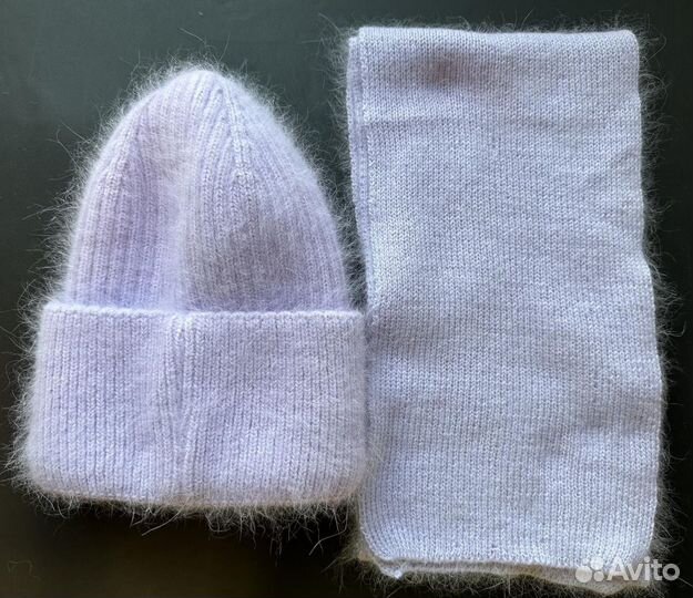 Шапка и шарф комплект женский