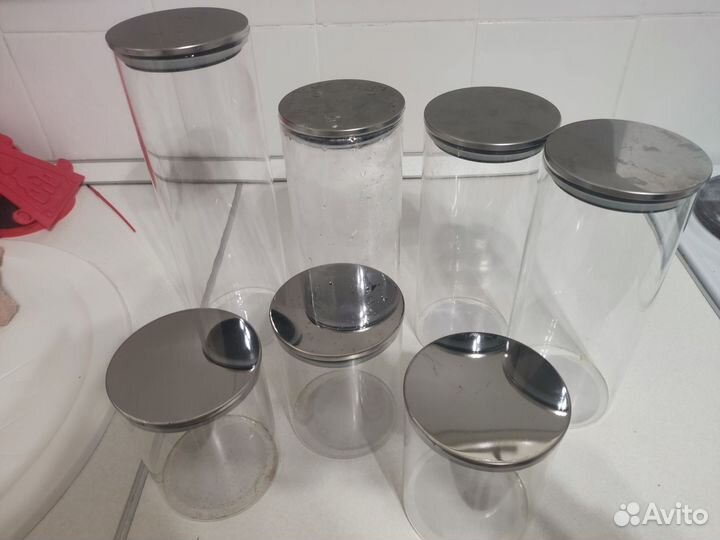 Банка для хранения сыпучих продуктов (стекло)