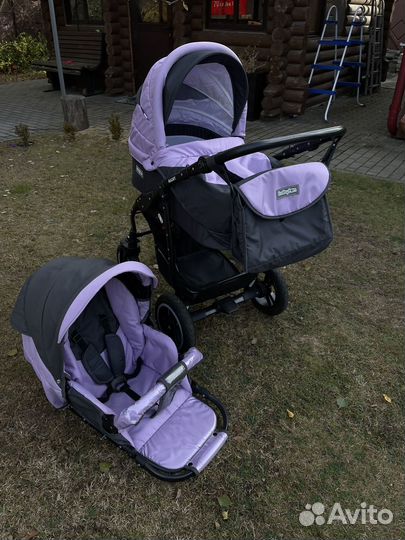 Коляска 2 в 1 babyton rocky purple