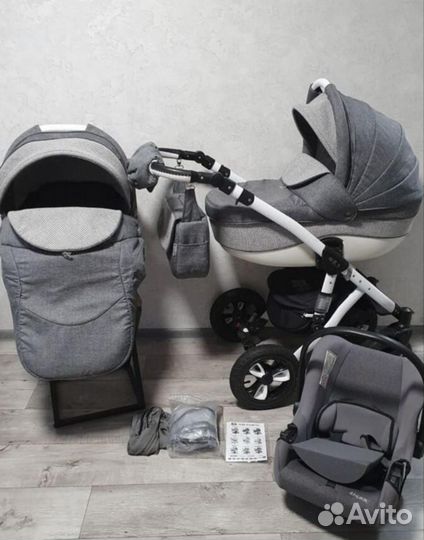 Коляска adamex 3 в 1 бу