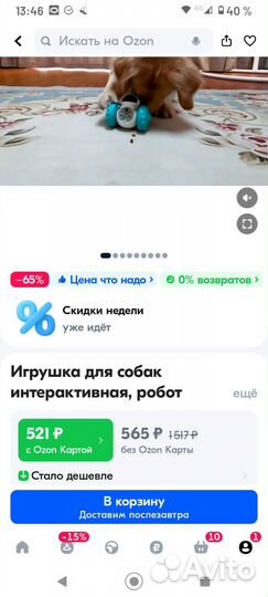 Интерактивная игрушка для собак и кошек