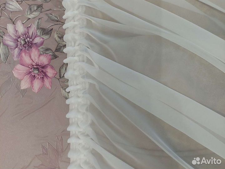 Тюль готовая новая на кухню арка