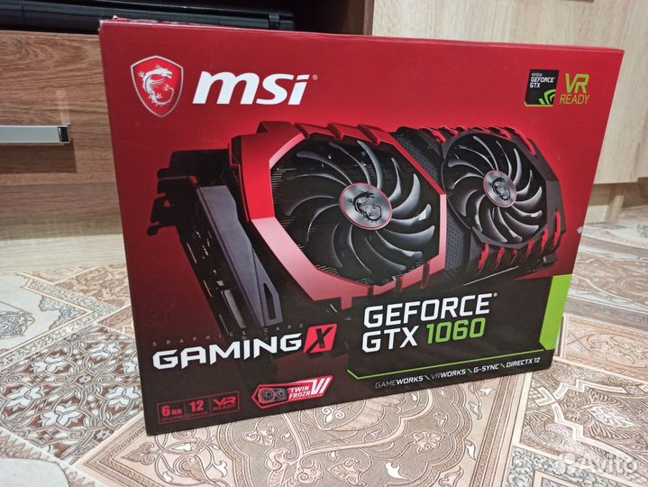 Видеокарта MSI GeForce GTX 1060 gaming X 6GB