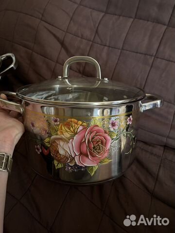 Кастрюля из нержавейки 5 литров,новая