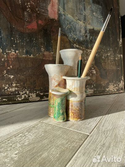 Керамическая подставка для канцелярии