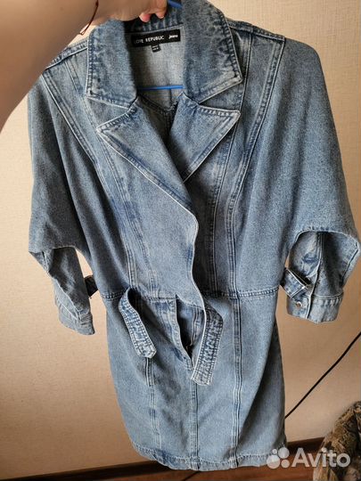 Джинсовое платье на бедра до 93см