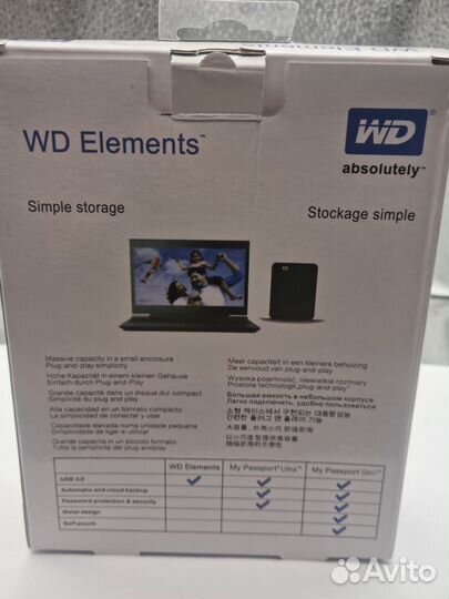 Внешний жесткий диск HDD WD Elements 4TB