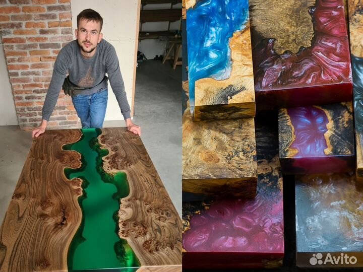 Кухонный стол слэб каргач