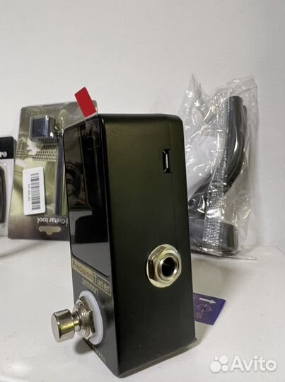 Тюнер Черный для гитары, бас, укулеле