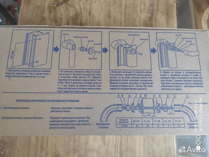 Ручка дверная белая стн-0206