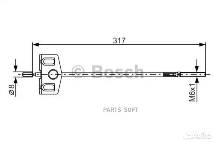 Bosch 1987482342 1 987 482 342 трос ручника передн