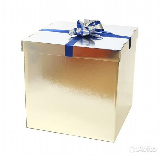 Коробка для шаров 60 см. серебро