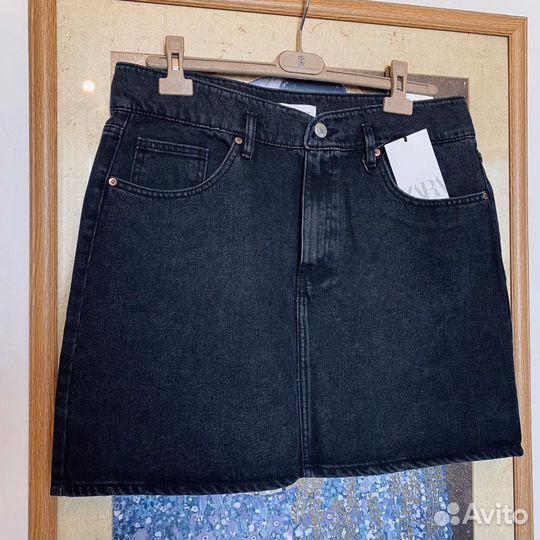 Юбка новая джинсовая Zara оригинал 48-50р