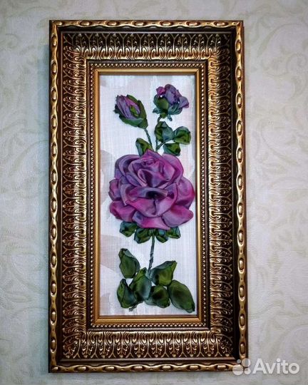 Картины вышитые лентами и бисером