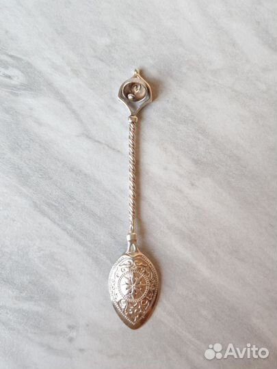 Ложка с колокольчиком, серебро 925