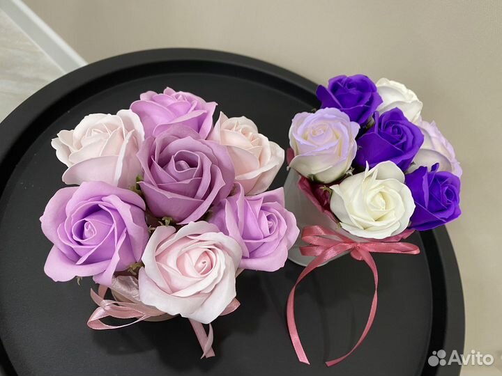 Букет-комплимент цветов из мыла
