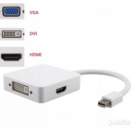 Переходник Mini Display Port на hdmi VGA DVI