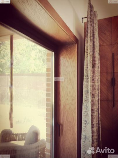 Откосы на окна под натуральным шпоном дуба