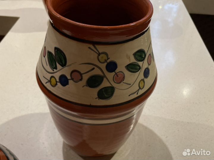 Горшок керамический и крынка времен СССР