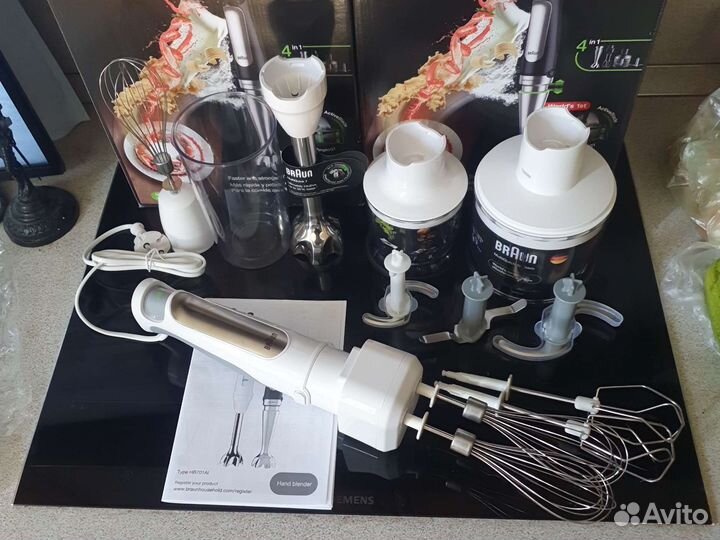 Braun блендер белого цвета