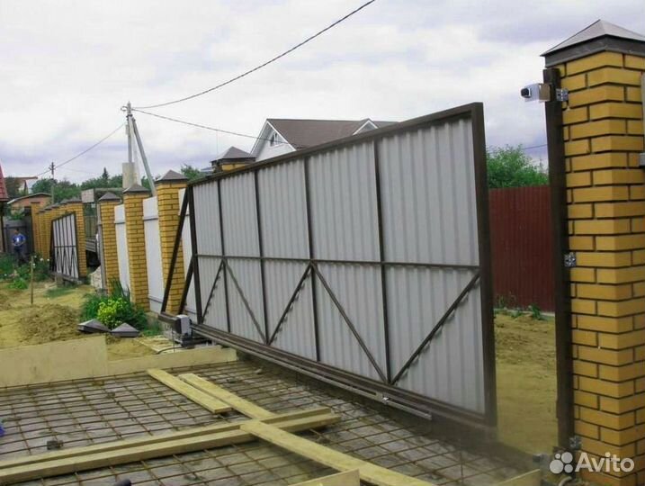 Откатные ворота со склада