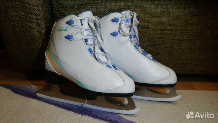 Коньки белые, 36 размер