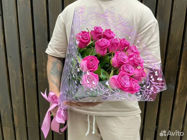 Букет свежих голландских роз 15 шт