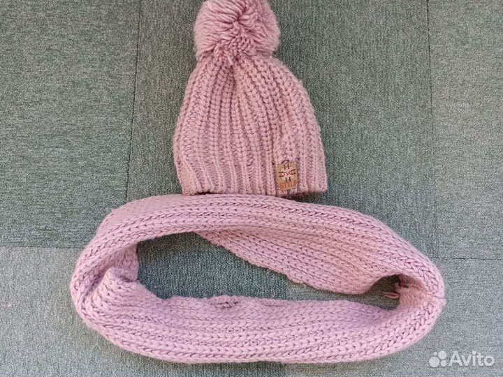 Комплект шапка и снуд женский
