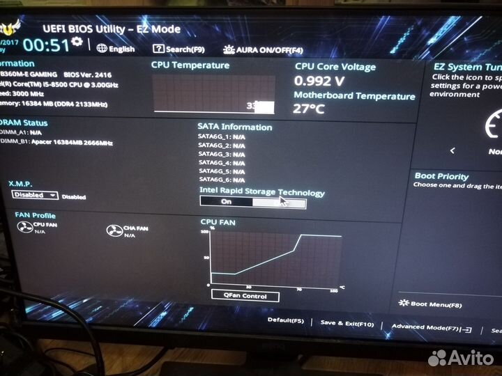 Материнская плата Asus b365m-e